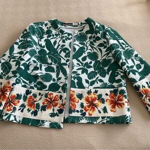 Nike Green and Orange Floral Blazer